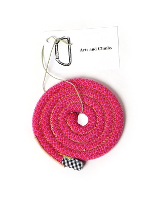 Arts and Climbs（アーツアンドクライムズ）「Rope mat」ロープマット（丸）ネオンピンク